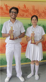 Shubham Gautam and Charu Pandey.First in ISC inter School Debate.